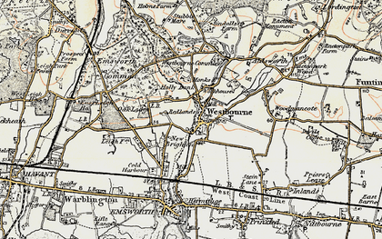 Old map of Westbourne in 1897-1899