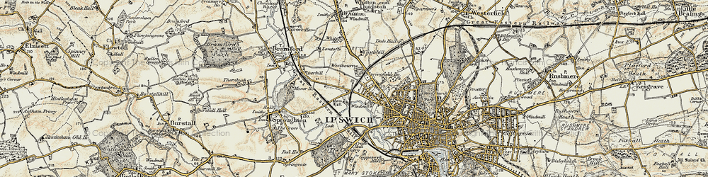 Old map of Westbourne in 1898-1901