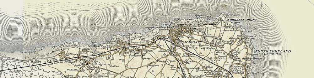 Old map of Westbrook in 1898-1899