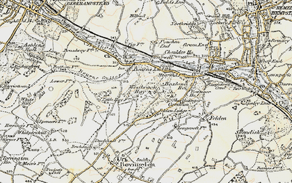 Old map of Westbrook Hay in 1897-1898