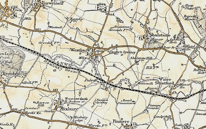 Old map of Westbury in 1898-1901