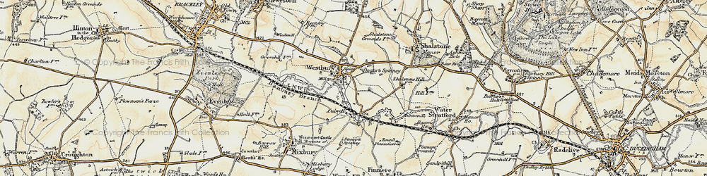 Old map of Westbury in 1898-1901