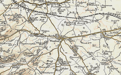Old map of Westbury in 1902