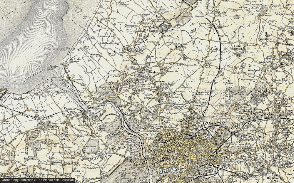 Old Map of Westbury on Trym, 1899 in 1899