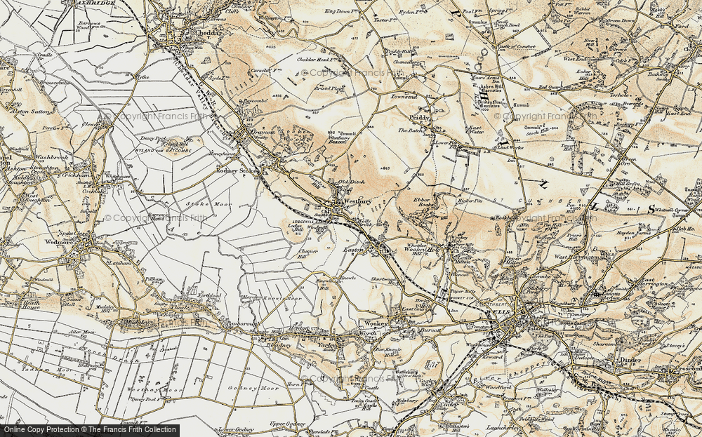 Old Map of Westbury-sub-Mendip, 1899 in 1899