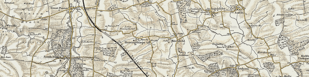 Old map of Westby in 1902-1903