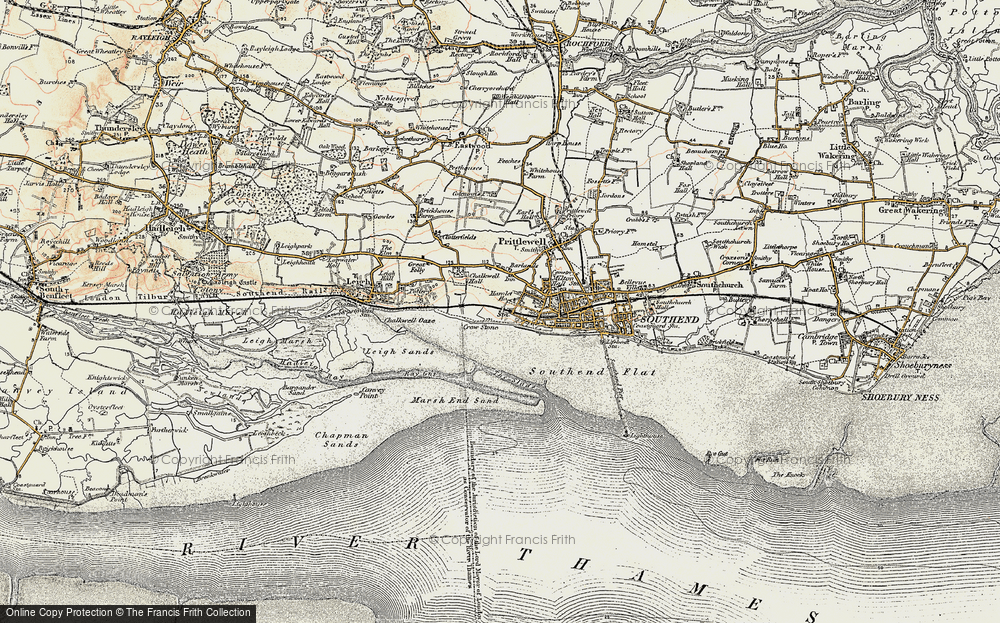 Old Map of Westcliff-on-Sea, 1897-1898 in 1897-1898