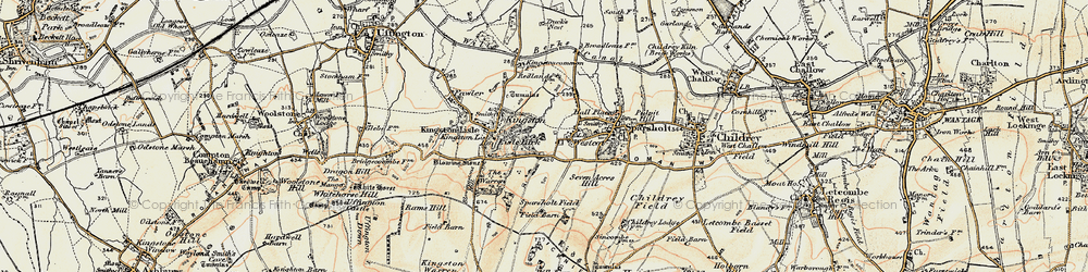 Old map of Westcot in 1897-1899