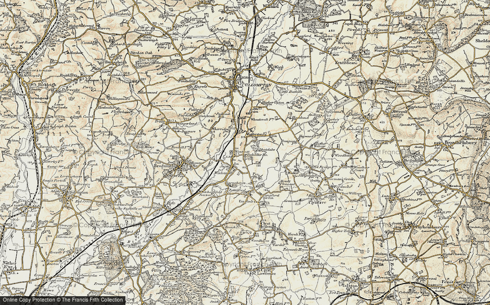 Old Map of Historic Map covering Bolealler Ho in 1898-1900