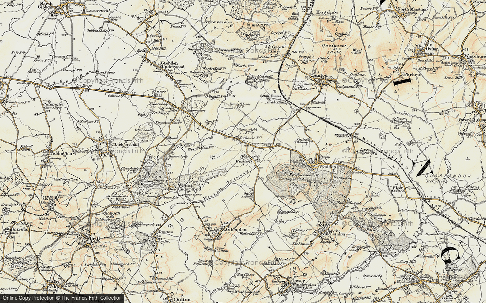 Old Map of Westcott, 1898 in 1898