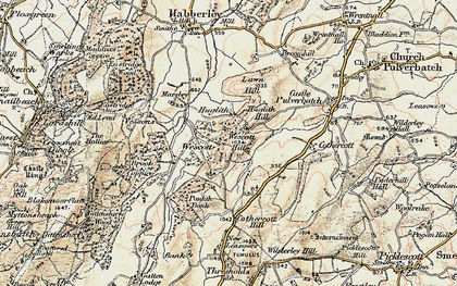 Old map of Brook Coppice in 1902-1903