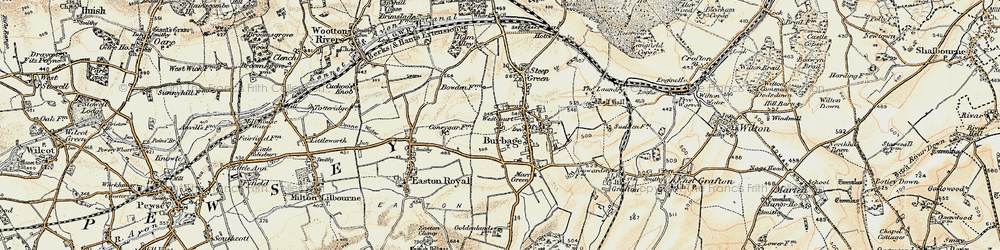 Old map of Westcourt in 1897-1899