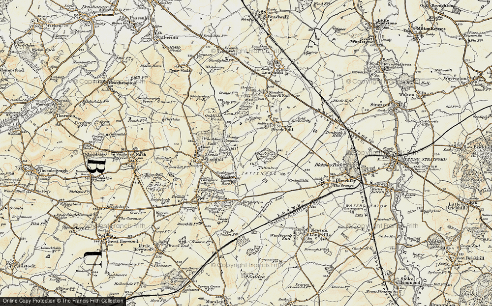 Old Map of Historic Map covering Kingsmead in 1898-1901