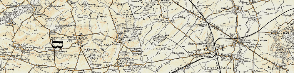 Old map of Westcroft in 1898-1901