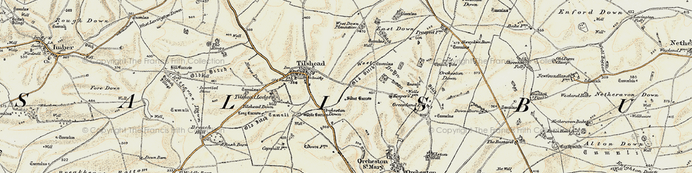 Old map of Westdown Camp in 1898-1899