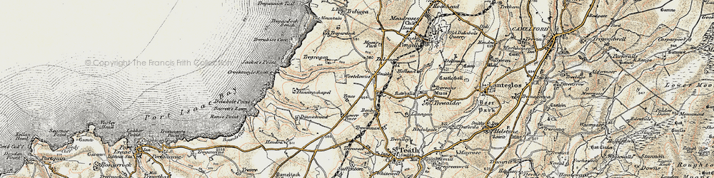 Old map of Westdowns in 1900