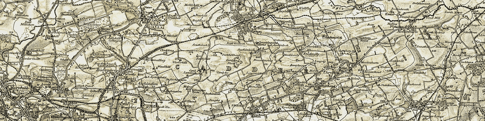 Old map of Wester Auchinloch in 1904-1905