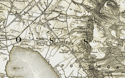 Old map of Wester Balgedie in 1903-1908