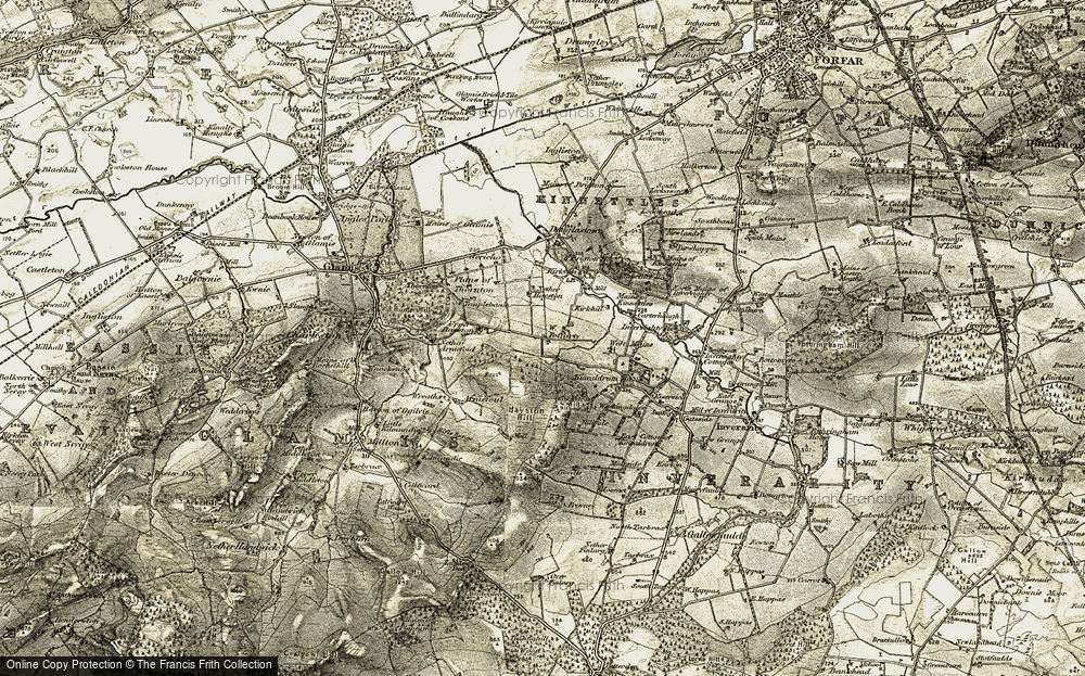 Old Map of Wester Foffarty, 1907-1908 in 1907-1908