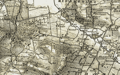 Old map of Wester Foffarty in 1907-1908