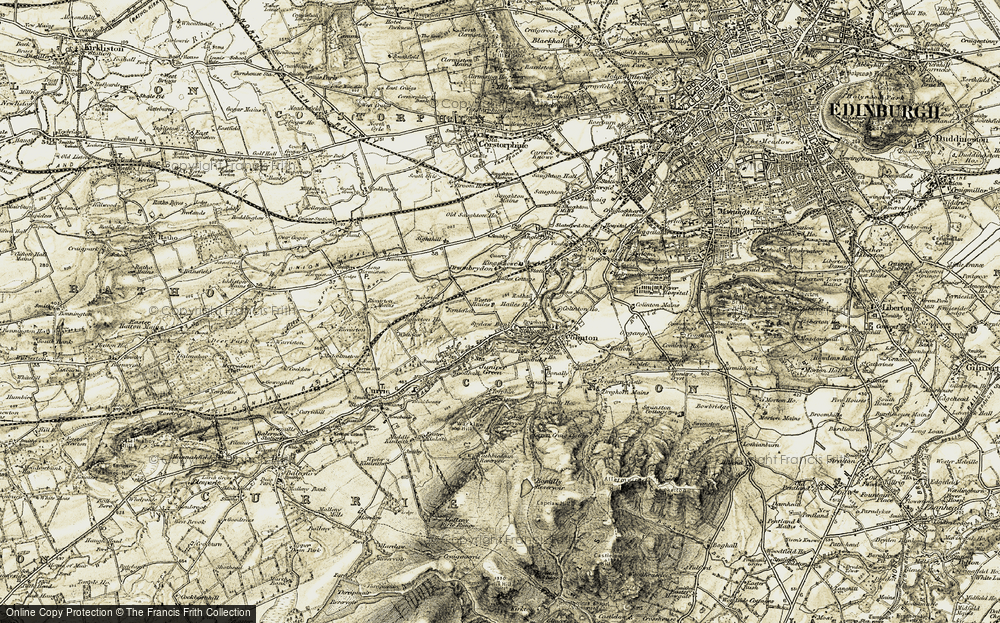 Old Map of Historic Map covering Baberton Mains in 1903-1904