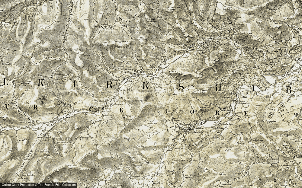 Old Map of Historic Map covering White Kip in 1904