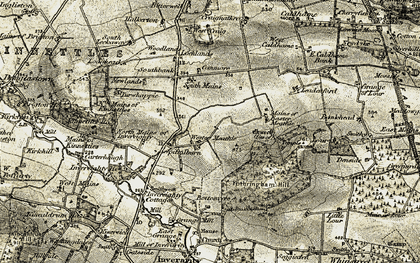 Old map of Bottomyre in 1907-1908