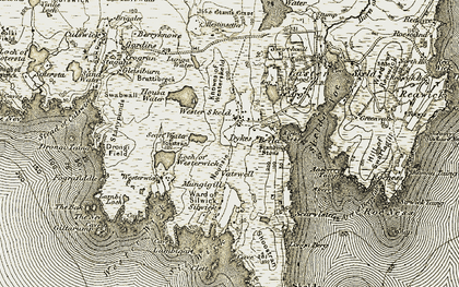 Old map of Wester Skeld in 1911-1912
