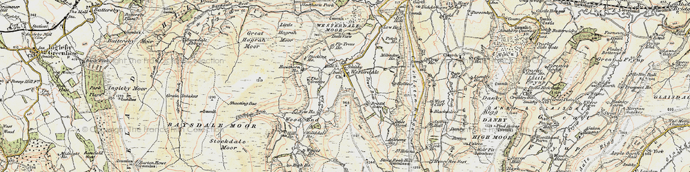 Old map of Westerdale Moor in 1903-1904