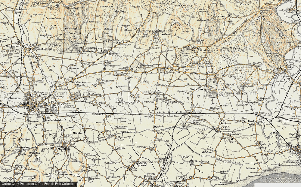 Old Map of Westergate, 1897-1899 in 1897-1899