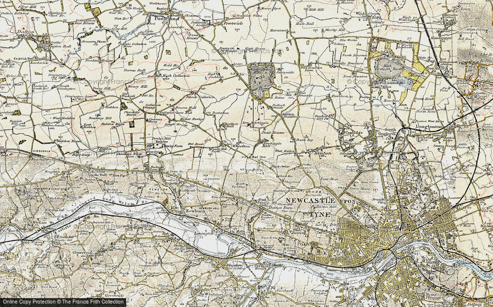Old Map of Westerhope, 1901-1903 in 1901-1903
