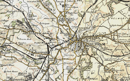 Old map of Western Hill in 1901-1904