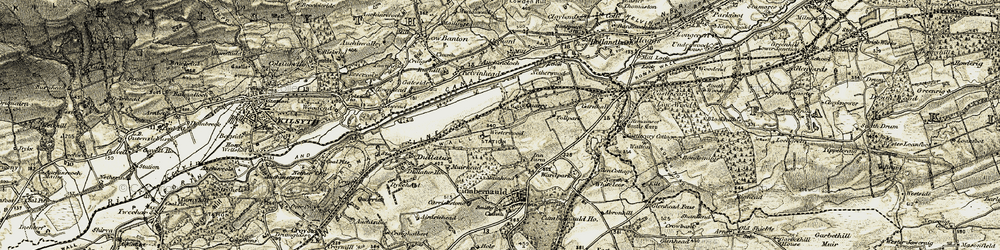 Old map of Auchincloch in 1904-1907