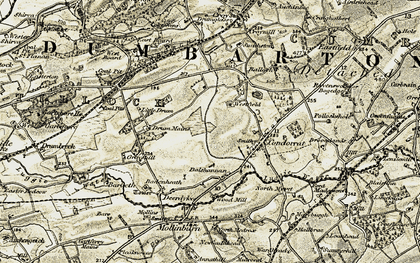 Old map of Wood Mill in 1904-1905