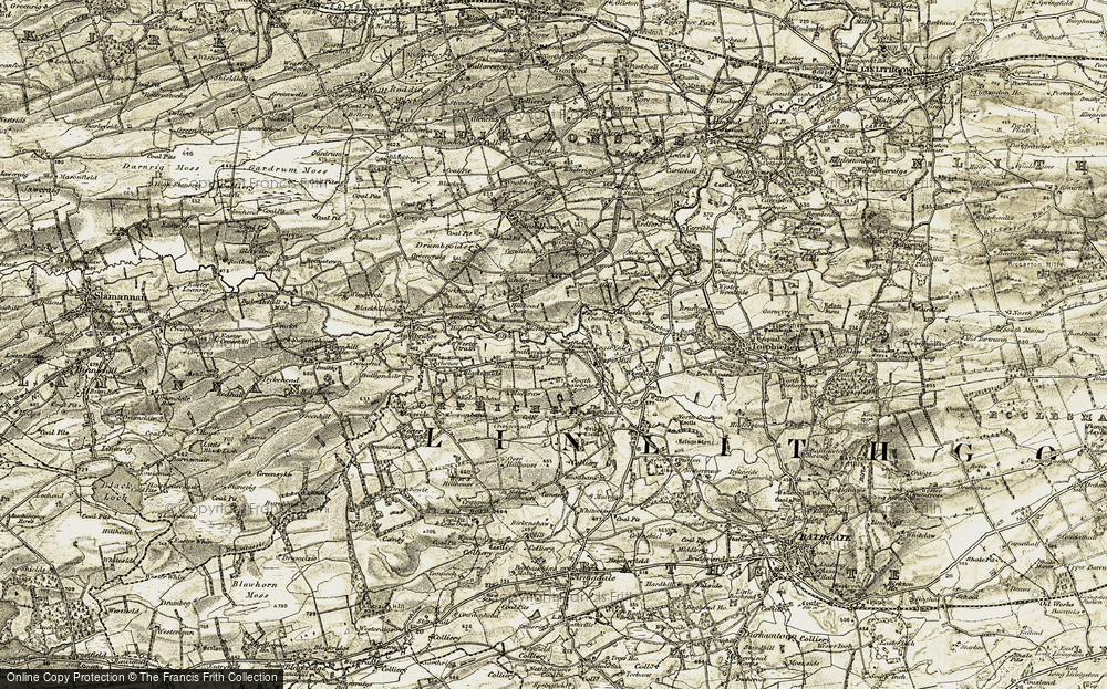 Old Map of Historic Map covering Bridgehouse in 1904