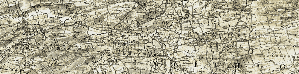Old map of Bridgehouse in 1904