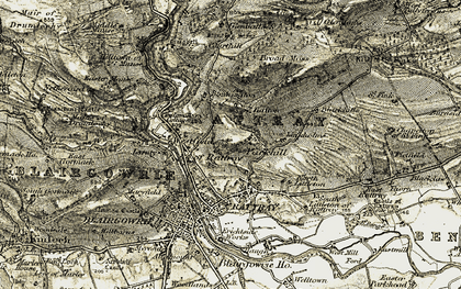 Old map of Linkholms in 1907-1908