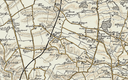 Old map of Westhall in 1901-1902