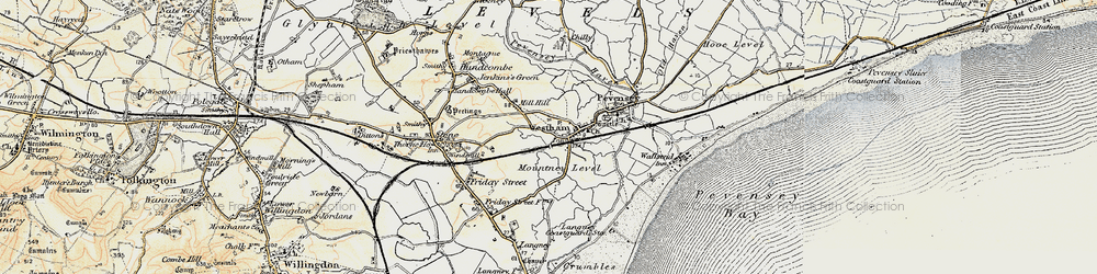 Old map of Westham in 1898