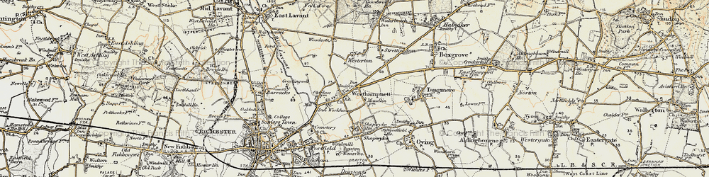 Old map of Westhampnett in 1897-1899