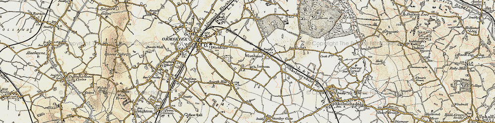 Old map of Westhead in 1902-1903
