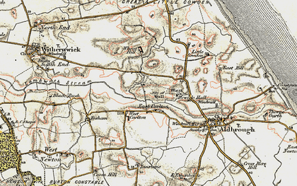 Old map of Westhill in 1903-1908