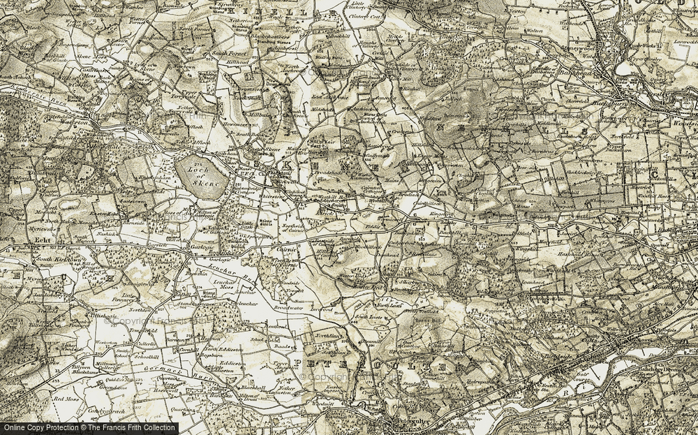 Old Map of Westhill, 1909 in 1909