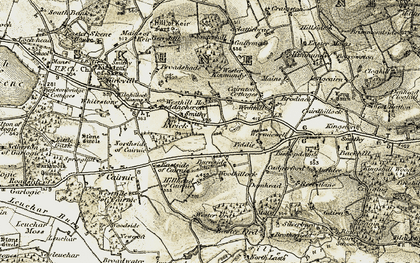 Old map of Westhill in 1909