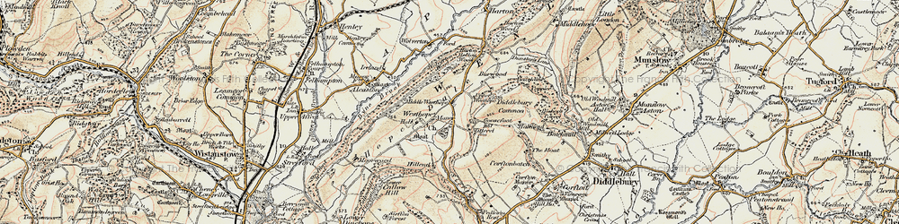 Old map of Westhope in 1902-1903
