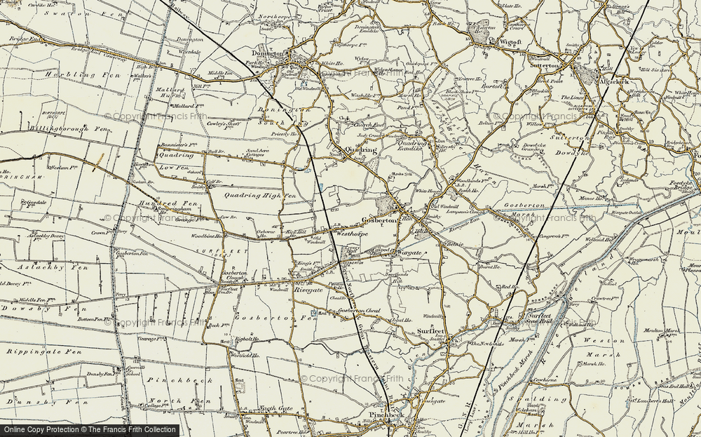 Old Map of Westhorpe, 1902-1903 in 1902-1903