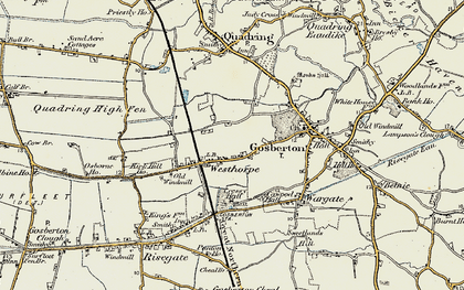 Old map of Westhorpe in 1902-1903