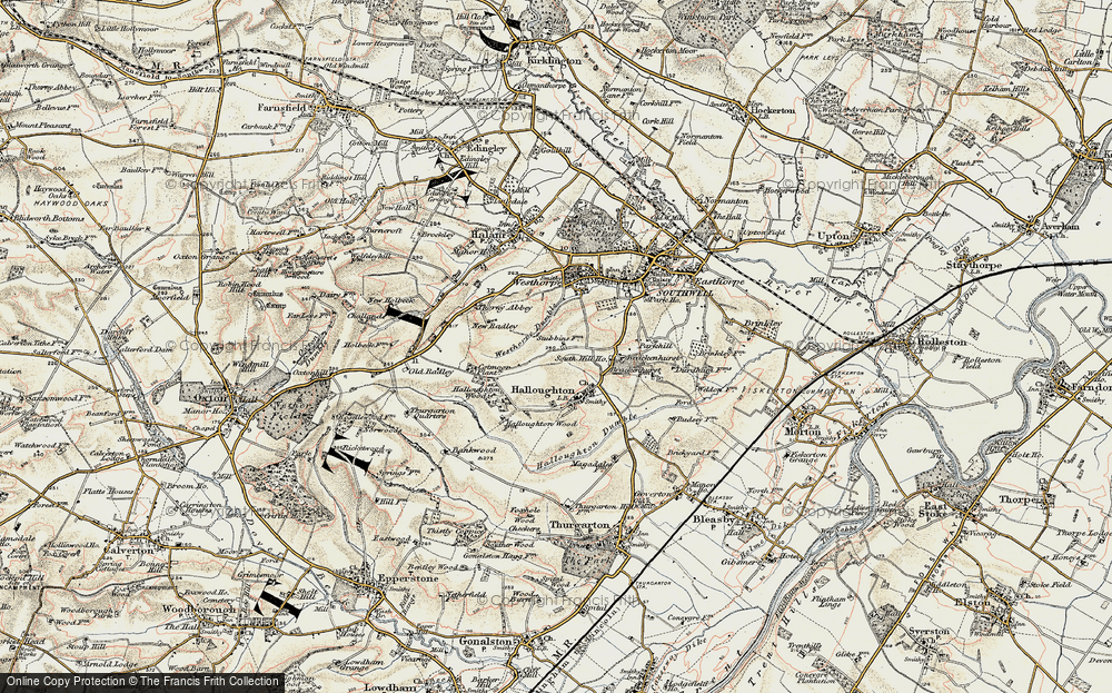 Old Map of Historic Map covering Brackenhurst in 1902