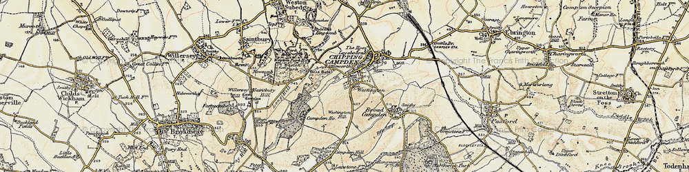 Old map of Westington in 1899-1901