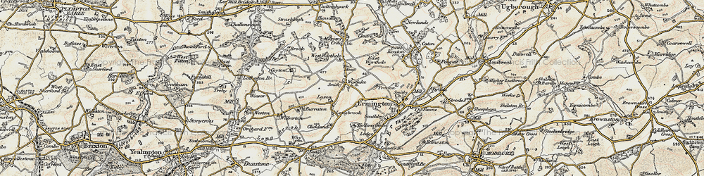 Old map of Burraton in 1899-1900